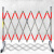 不锈钢伸缩围栏可移动式学校安全防护栏户外施工警戒隔离折叠护栏 加厚高1.2m*3米长