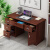 电脑桌台式办公室职员桌带抽屉锁书桌写字台简约现代办公桌 321办公桌1.4米(红棕色)