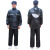 尔苗分体式雨衣套装时尚反光雨衣劳保防汛雨衣黑单层雨衣+雨裤XL