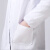 者也 长袖白大褂 1件 白色棉+涤棉透气防尘可定制logo工厂实验室美容院 薄款160码