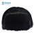 Raxwell 户外防寒安全帽 冬季 ABS内壳防砸保暖棉帽 黑色皮 RW5116