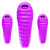 立采 羽绒睡袋木乃伊式成人便携式保暖应急睡袋210X80X50cm 紫色400g 1个价