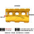 防撞桶三孔水马塑料围挡移动护栏吹塑滚塑隔离墩市政施工注水围栏 吹塑水马 1400*800(黄色14斤)