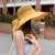 上海故事 夏天出游防晒帽子女士夏季沙滩遮阳帽大檐遮脸时尚太阳帽可折叠 黄色