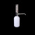希万辉 套筒式可调定量加液器透明棕色玻璃加液瓶塑料套装 加液器配白色塑料瓶（500ml）