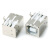 绎威格插板式USB母座BF90外壳壳铁内铜流电USB接口器电源插头BF180度白胶铁-YWG-BF3（50个）