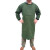 加厚男女工作服建筑搬运电焊反穿到穿衣耐磨围裙防污长袖大褂 军绿色加厚帆布罩衣 XXXL