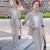 乔骏晟休闲西装套装女三件套气质洋气小西服外套女夏韩版职业装女装 灰色外套+裤子(两件套) S码(76-90斤)