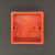 阻燃PVC86型H37mm浅接线盒开关插座暗盒工程家装用矮底盒 86HS40(红色)浅线盒30只
