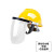 LISM电焊面罩安全帽式支架面屏防护冲击头戴式焊帽工烧氩弧焊接 黄色安全帽+支架+白屏