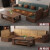 罗哲LUOZHE江西南康家具品牌现代中式橡胶木实木沙发客厅储物转角小户型两用 三人位+贵妃抽屉款