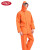 千里雨 热压坑道服环卫服加厚雨衣套装雨披橘红松紧套装 XL码