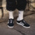 阿迪达斯 （adidas）「T头鞋」GAZELLE复古经典运动板鞋男女三叶草 黑/白 42 260mm
