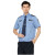海斯迪克 HKZJ-25 春秋保安衬衫制服 物业安保执勤服套装 蓝短袖+标志+裤子170码