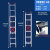 加厚铝合金伸缩梯便携升降梯长梯子10米6米7米8米9米梯子工程专用 3个厚8米自重22.85kg