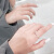 QUAMER三颗钻石戒指女时尚个性轻奢冷淡风小众食指网红指环钛钢不褪色 3颗钻17mm直径(指围52-54mm)玫