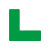 盛富永 5S管理地贴 L型定位贴工厂车间桌面地面4角定位标示贴 L型绿色 5*15*15CM 10只