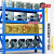 欧洲品质架中型加厚货架仓储超市多层仓库货架铁架子储物承重重型 蓝色高200CM-三层 加厚长100*宽40承重250KG/层