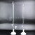 座式微量滴定管级透明棕色玻璃活塞滴定管酸碱通用棕色 四氟活塞5ml含底座