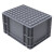威佳欧标EU箱汽配周转箱加厚收纳箱零件盒塑料物流运输箱 灰色400*300*120mm