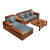 华文世家（HUAWENSHIJIA）中式实木沙发小户型储物沙发客厅茶几组合家具胡桃木木质沙发 三人位