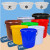 干湿过滤分离带滤网垃圾桶大号厨房厨余茶水茶叶沥水水桶篮桶 蓝色14升有盖子蓝色沥水篮