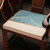 香榭人家 新中式椅垫现代简约红木沙发坐垫实木家具太师椅餐椅茶椅垫子条纹高端定制 金海岸 蓝色拼接 50*40cm 单滚边3cm海绵不含抱枕