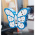 蝴蝶款礼品带usb插座多功能排插板创意迷你带线插排新国标接线板 极光蓝 3米