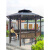 山头林村房顶上的凉亭 八角凉亭组装移动简易户外遮阳棚庭院花园新中 3.5米白宫堡+桌椅