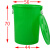垃圾桶圆形加厚大号带盖厨余易腐垃圾分类绿色熟胶圆筒商用过滤大 60K绿色有盖厨余鱼骨图