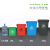 无盖长方形大垃圾桶商用餐饮大号厨房户外垃圾箱学校大容量 20L无盖长方形X桶.绿色