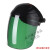 山头林村电焊面罩焊接工帽透气头盔 防飞溅防烤脸紫外线辐射 第二代(蓝顶)5号墨绿色面罩