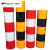 标识桩交通膜警示防撞柱交通安全PET电线杆隔离反光贴纸膜 反光红白120cm高三红三白 一米价格10米以上