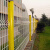 丰昂 桃型柱铁丝网公路防护网护栏网小区别墅围栏防护栅栏 工程粉加厚柱丝粗5毫米高1.8米*3米长含1柱