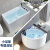 科勒森活浴缸家用迷你深泡小户型独立式薄边浴池三角拐角0.8-1.5 深三角五件套 0.9m