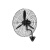麦锐欧 工业风扇商用大功率强力摇头挂壁牛角扇 壁挂塑钢叶电风扇 经典款750 黑色