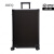 JOEQ高档轻奢24英寸碳纤维行李箱万向轮拉杆箱多层收纳旅行箱 黑色 24寸