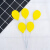 HYWLKJ云朵蛋糕插件海绵铁丝气球插牌烘焙彩色泡沫气球五角星蛋糕装饰 铁丝星星黄色25只装