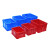 大号加厚塑料长方形工业物流运输胶框储物收纳整理带盖盒子 蓝色平盖 400-90箱-450*335*100(mm)