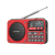 米跃F22收音机老人便携式充电插卡小音响无线蓝牙音箱随身听播放器广播听歌唱戏机评书机支持 红色