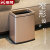 帝梵轻奢无盖不锈钢垃圾桶长方形客厅大厨房卫生间窄商用 M-8L玫瑰金