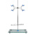 白玉大理石滴定台 实验室酸碱滴定用固定架 滴定管夹实验支架全套 小铁圈