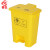 30L废物垃圾桶脚踩带盖塑料垃圾箱小区实验室15L废物箱污物桶 黄色240L垃圾桶大轮