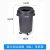 加厚圆形垃圾桶大号带轮子商用带盖物业户外环卫大容量垃圾箱 80L漏斗式垃圾桶（带底座）