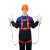 国标安全带高空作业五点式安全绳套装保险全身式户外空调安装电工 升级国标单绳绑腿标准钩-2米