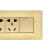 贵派（goldp）10A一开单控带十孔金色118型(中)插座 贵雅A8-118金色系列墙壁暗装插座