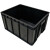 防周转箱配盖塑料黑色导电物流箱加厚物料胶箱 加高5#箱黑色480355220mm
