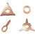 润宏工品  钣金圆垫片三角片ot片点焊接镀铜垫片圆形配件 梅花三角片/包（一包100个） 一包价 