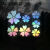醉米（ZUIMI）创意花朵七彩反光镭射车贴后档玻璃个性遮挡划痕精美植物花卉装饰 小脚印 反光七彩镭射【一张】