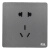FSL 五孔插座 i3B系列黑灰色86型暗装墙壁插座面板定制